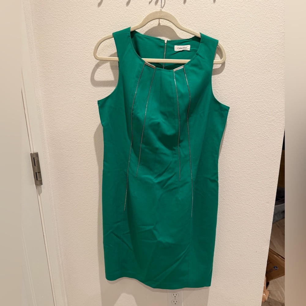 Calvin Klein Emerald Green Mini Dress